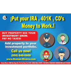 Pónga su Dinero de IRA, 401K, CD’s a Trabajar